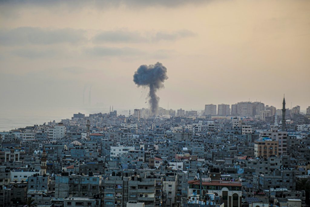 A column of smoke resulting from the Israeli bombing of the Gaza Strip. Is the ICC Biased?